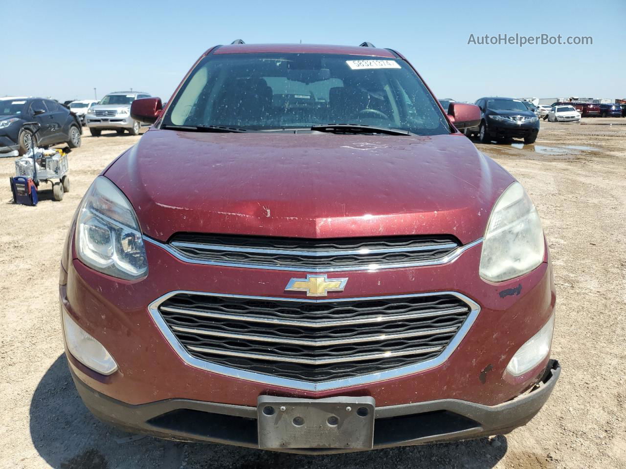 2017 Chevrolet Equinox Lt Maroon vin: 2GNALCEK9H6157446