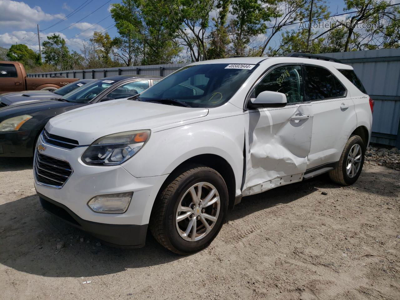 2017 Chevrolet Equinox Lt White vin: 2GNALCEK9H6292166