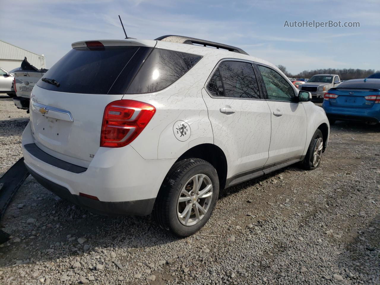 2017 Chevrolet Equinox Lt White vin: 2GNALCEK9H6310780