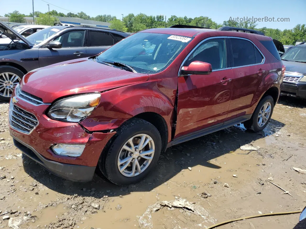 2016 Chevrolet Equinox Lt Темно-бордовый vin: 2GNALCEKXG1178169