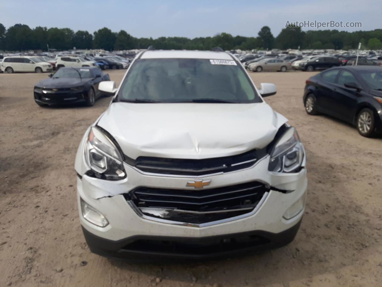 2016 Chevrolet Equinox Lt White vin: 2GNALCEKXG6151587