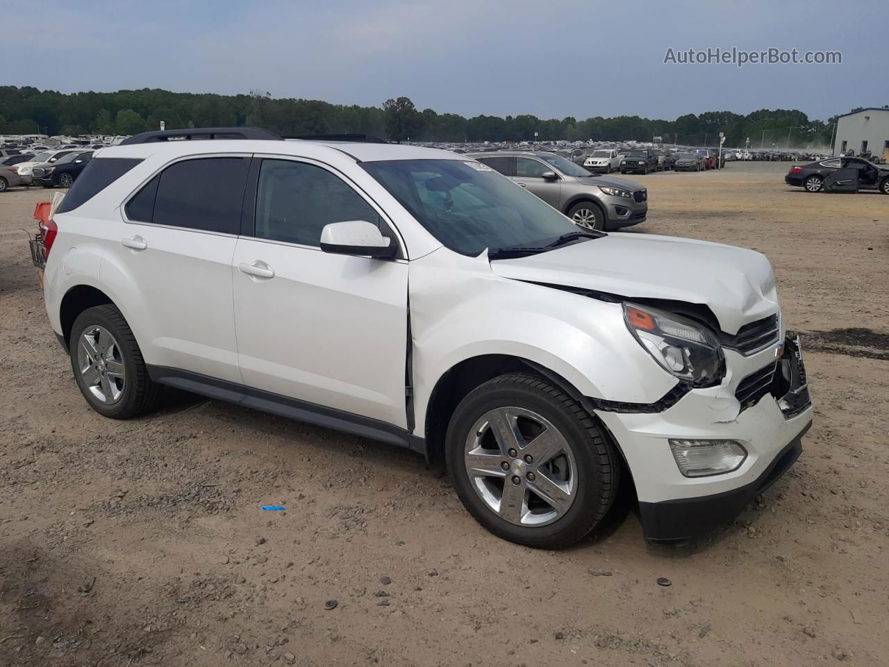 2016 Chevrolet Equinox Lt White vin: 2GNALCEKXG6151587