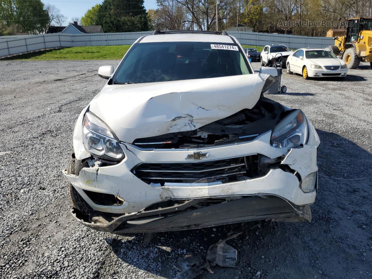 2016 Chevrolet Equinox Lt White vin: 2GNALCEKXG6243265