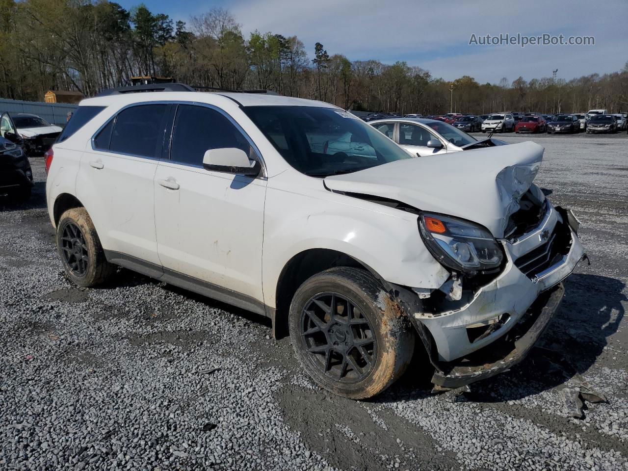 2016 Chevrolet Equinox Lt White vin: 2GNALCEKXG6243265