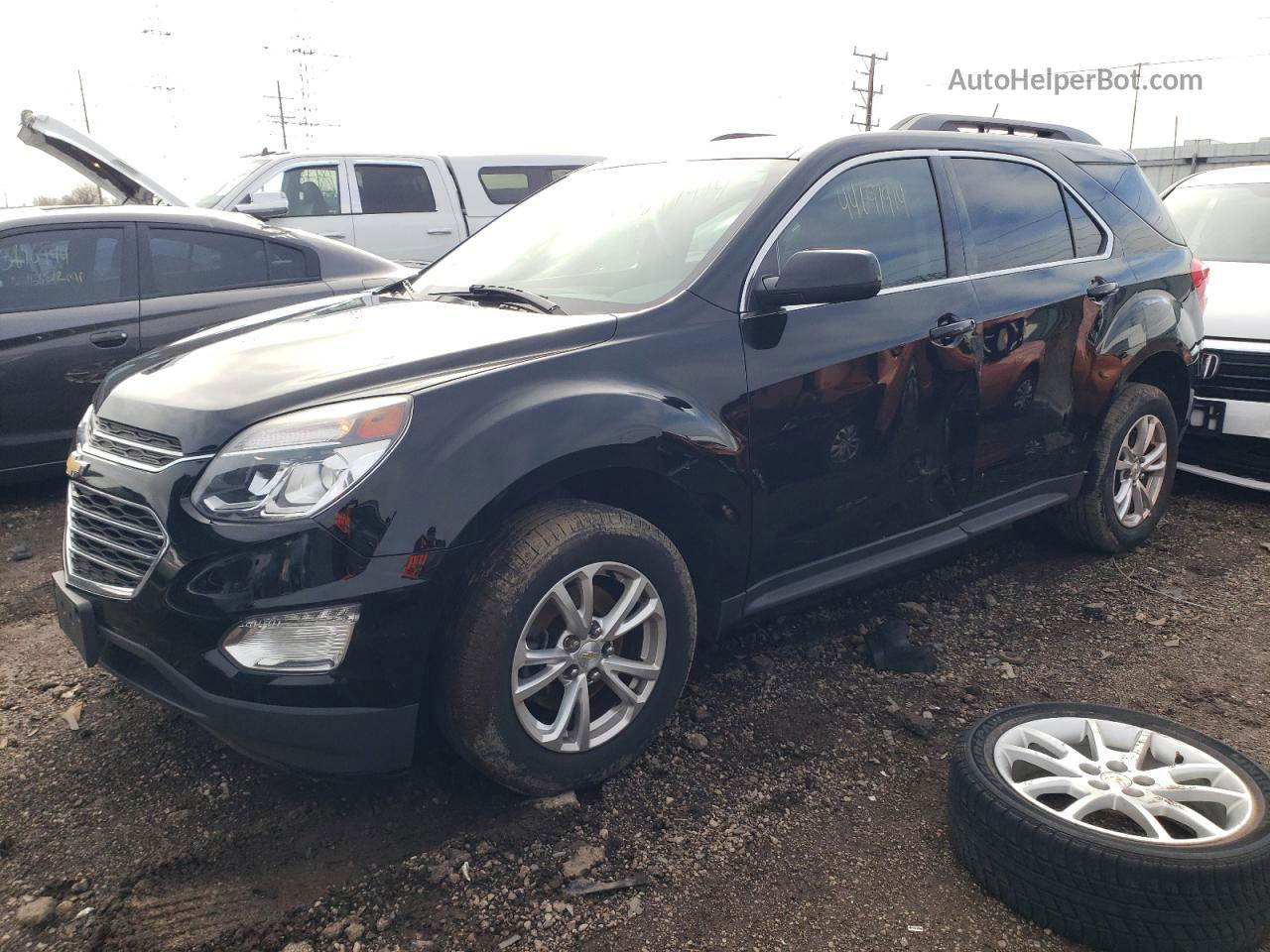 2017 Chevrolet Equinox Lt Черный vin: 2GNALCEKXH1587130