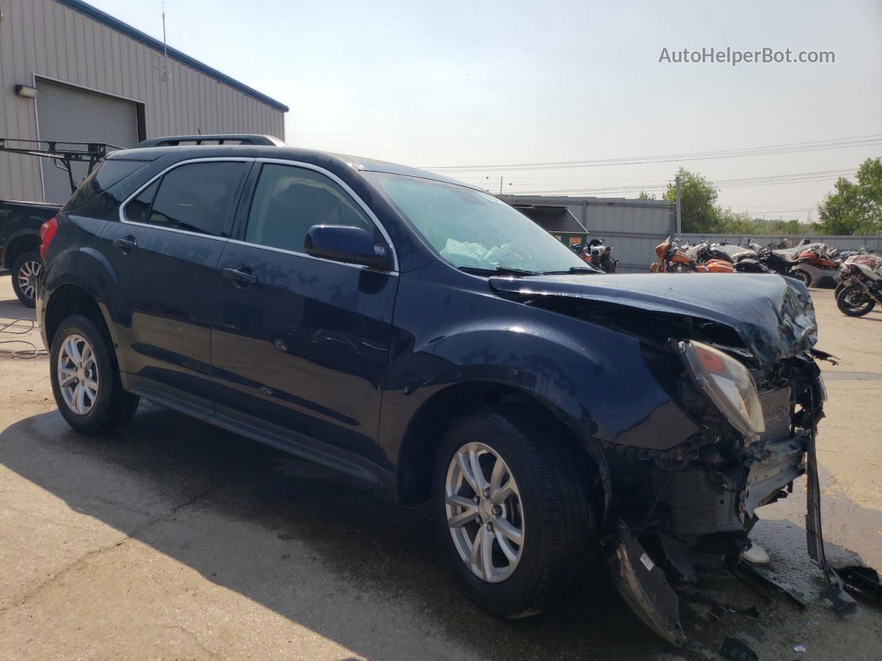 2017 Chevrolet Equinox Lt Синий vin: 2GNALCEKXH1606999