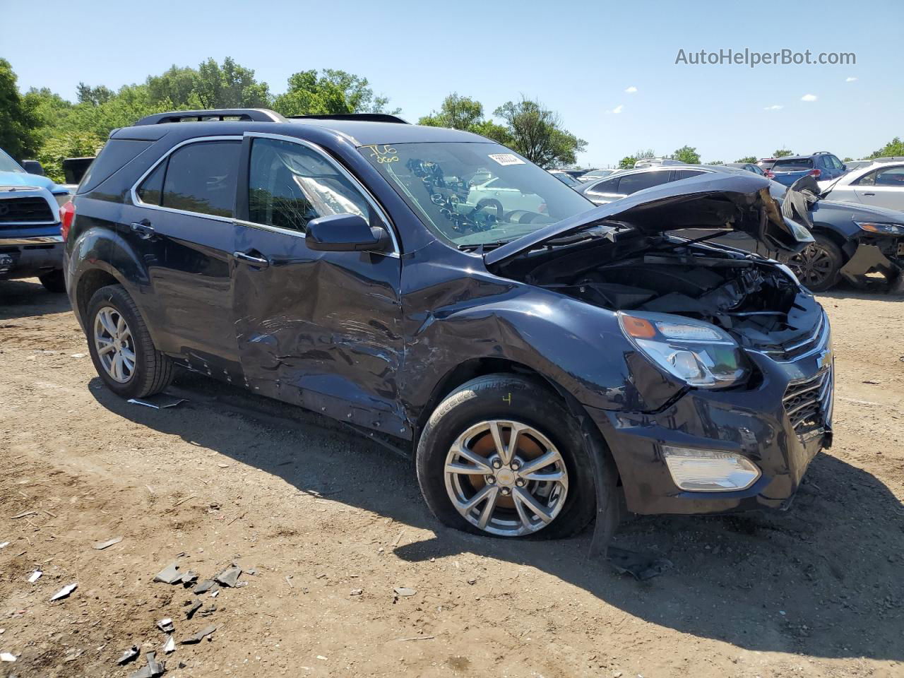 2017 Chevrolet Equinox Lt Blue vin: 2GNALCEKXH1618179