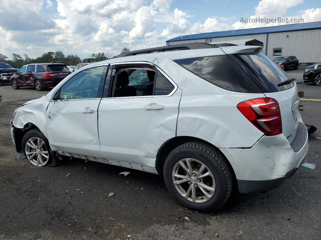 2017 Chevrolet Equinox Lt White vin: 2GNALCEKXH6222885