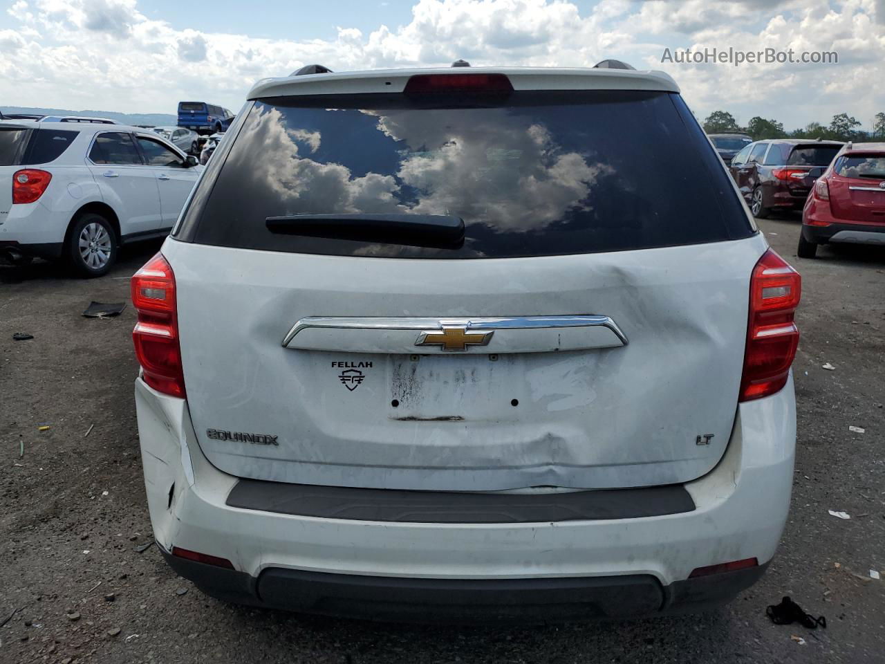 2017 Chevrolet Equinox Lt White vin: 2GNALCEKXH6222885