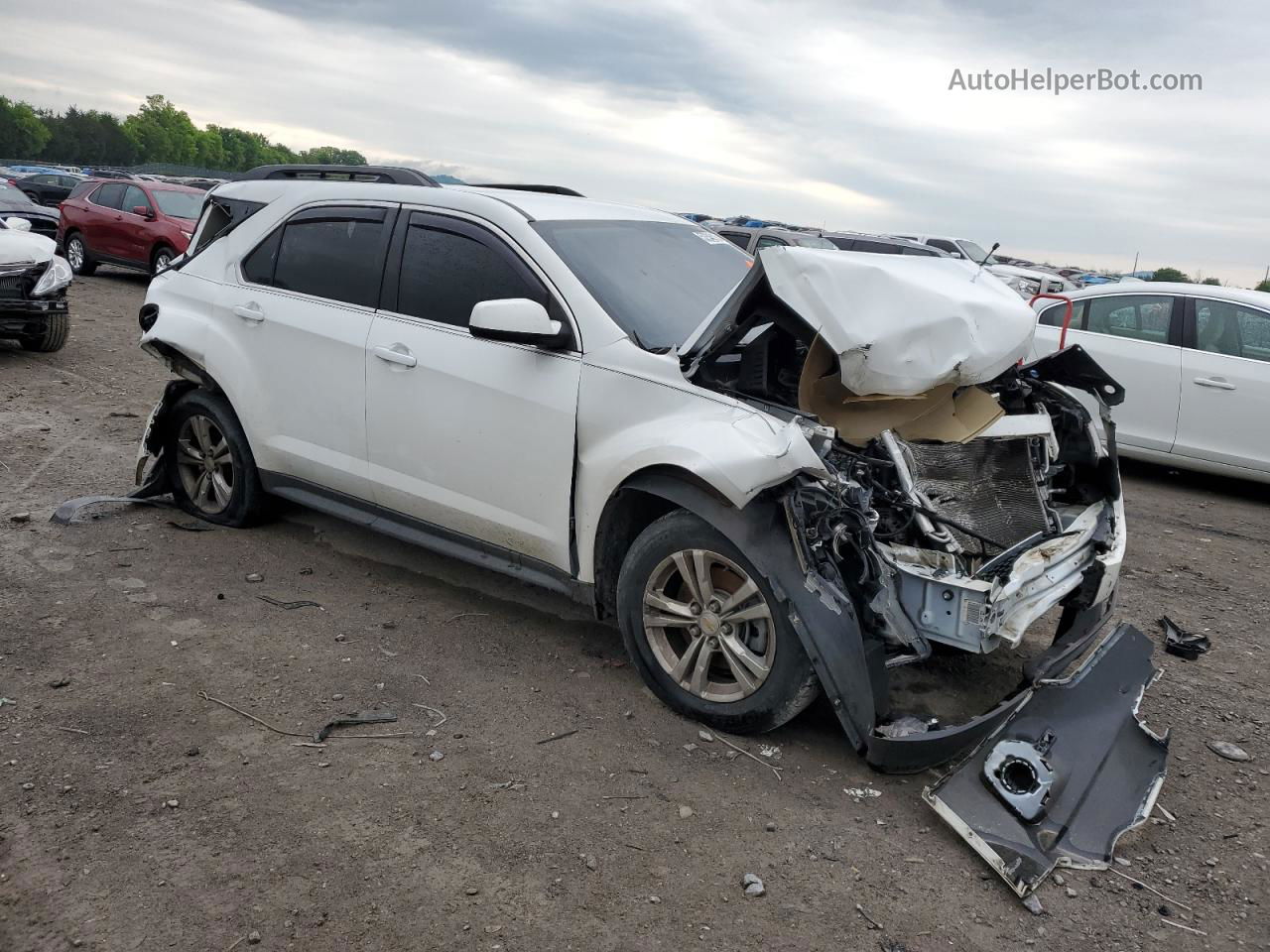 2012 Chevrolet Equinox Lt White vin: 2GNALDEK0C1338625