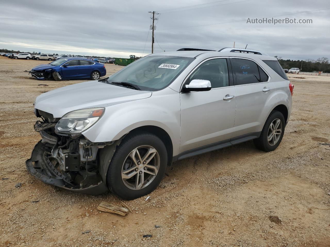 2016 Chevrolet Equinox Ltz Silver vin: 2GNALDEK0G1113031