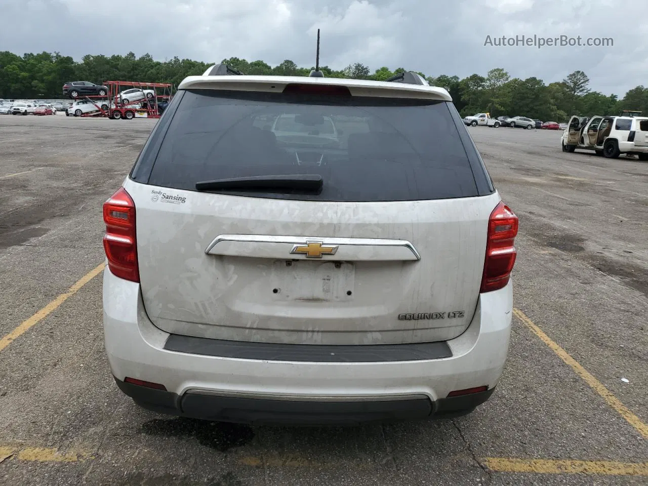 2016 Chevrolet Equinox Ltz White vin: 2GNALDEK0G6219210