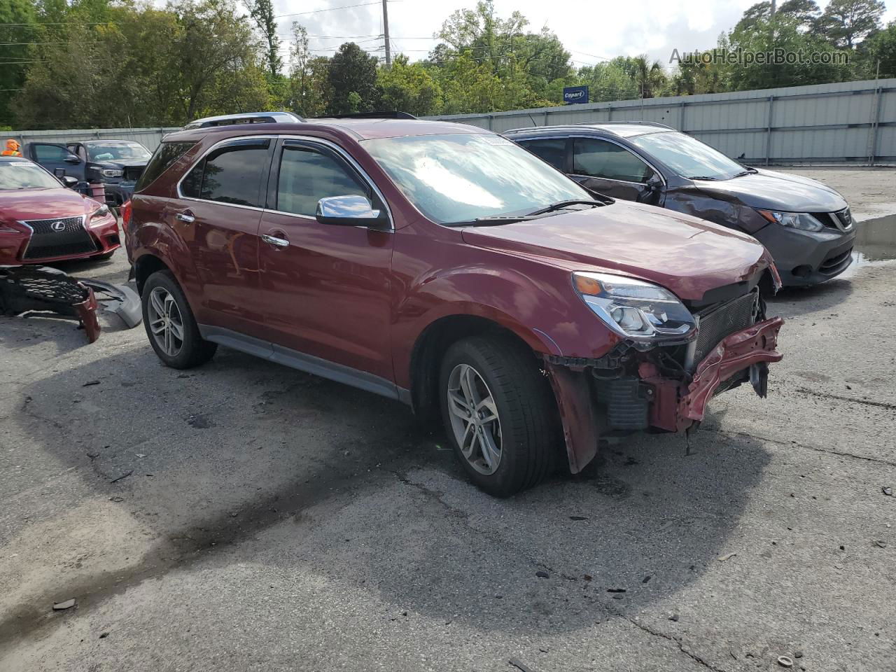 2017 Chevrolet Equinox Premier Бордовый vin: 2GNALDEK1H1534838