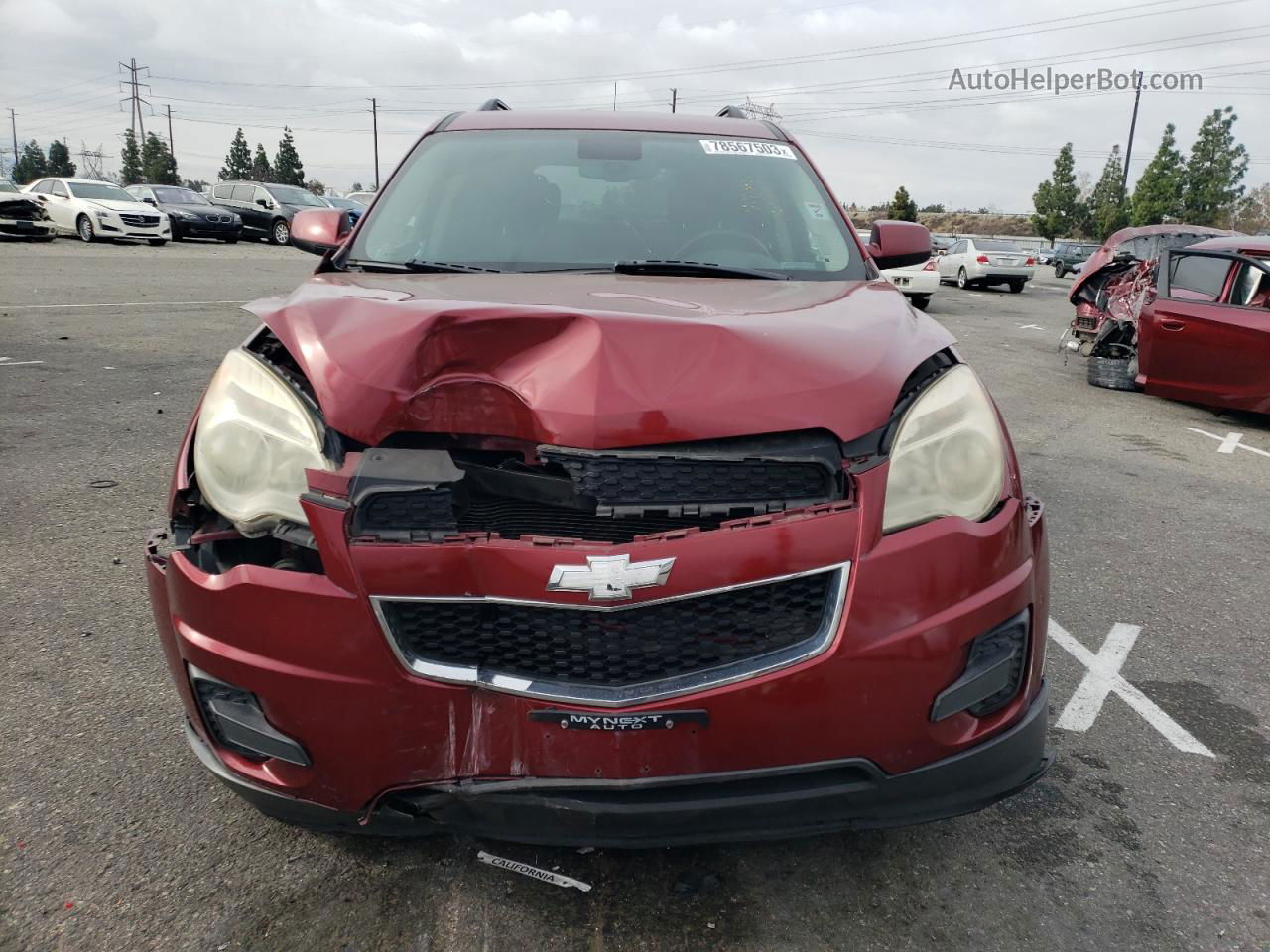 2012 Chevrolet Equinox Lt Red vin: 2GNALDEK2C6342484