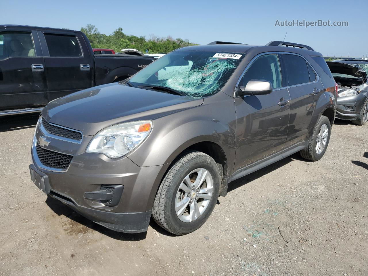 2012 Chevrolet Equinox Lt Gray vin: 2GNALDEK7C6369941