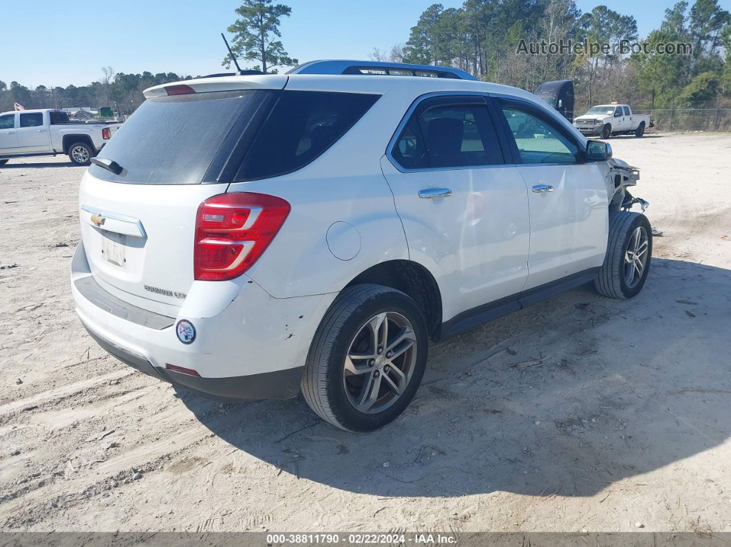 2016 Chevrolet Equinox Ltz White vin: 2GNALDEK7G6231225