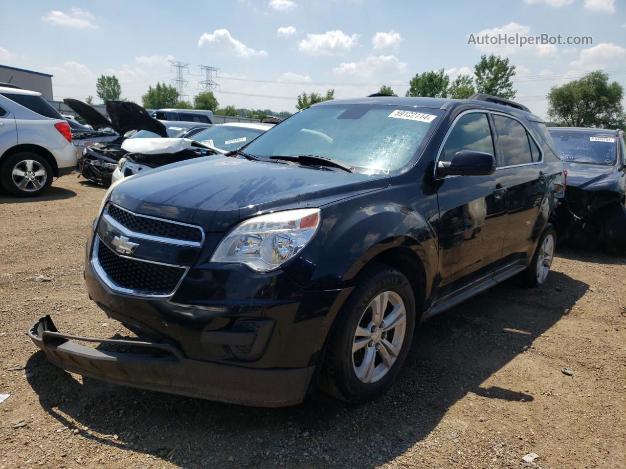 2012 Chevrolet Equinox Lt Black vin: 2GNALDEK8C6379362