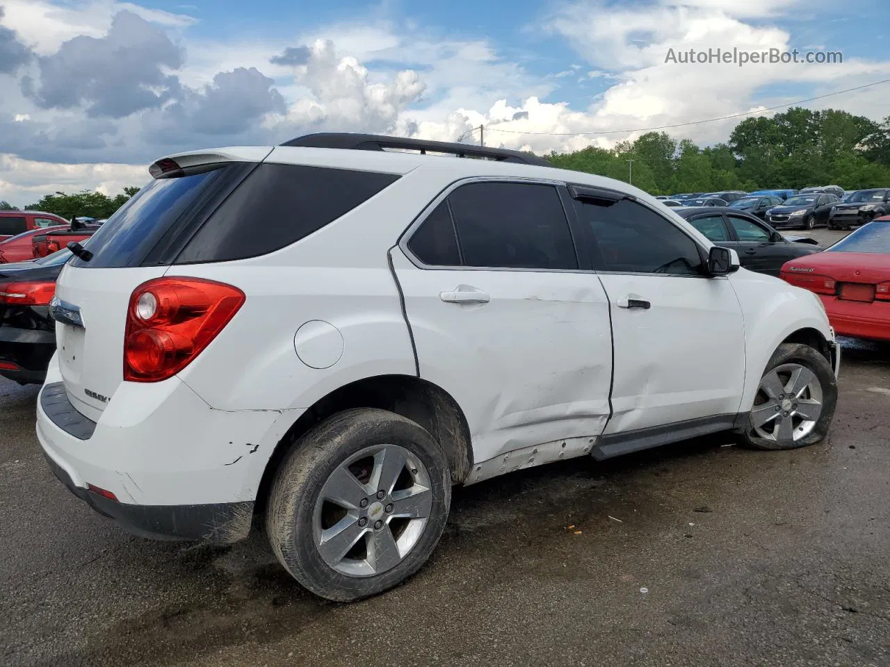 2012 Chevrolet Equinox Lt White vin: 2GNALPEK6C1195746