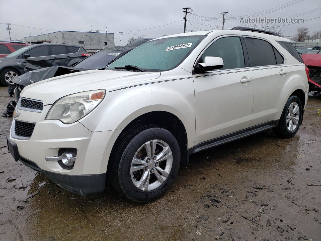 2012 Chevrolet Equinox Lt White vin: 2GNALPEK8C1253274