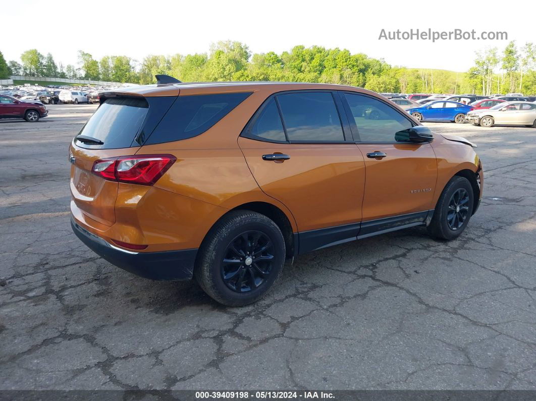 2018 Chevrolet Equinox Ls Orange vin: 2GNAXHEV0J6106371