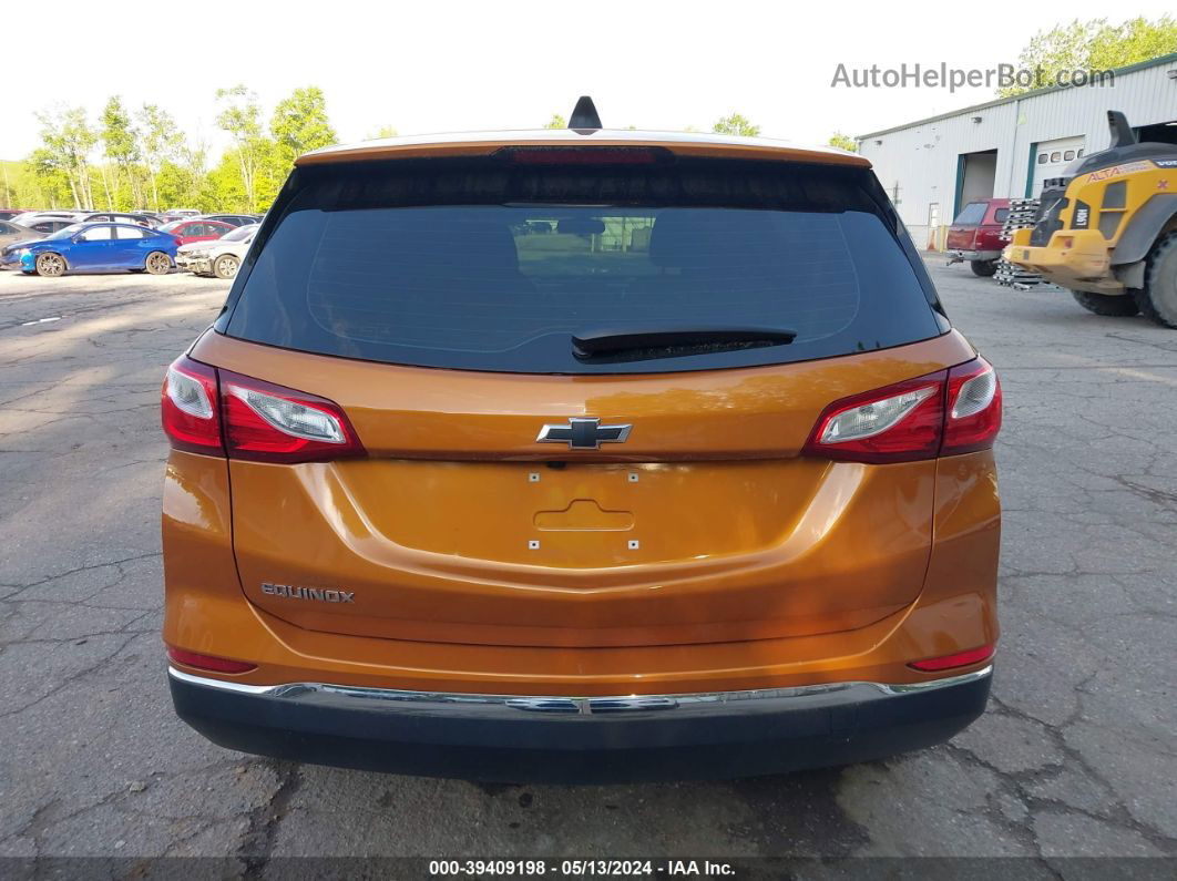 2018 Chevrolet Equinox Ls Orange vin: 2GNAXHEV0J6106371