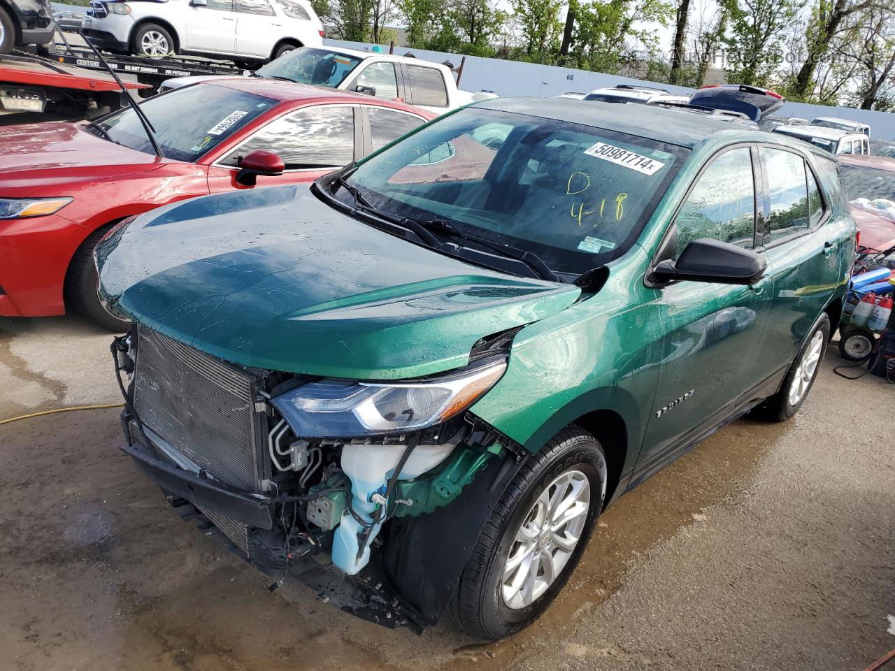 2018 Chevrolet Equinox Ls Green vin: 2GNAXHEV0J6227921