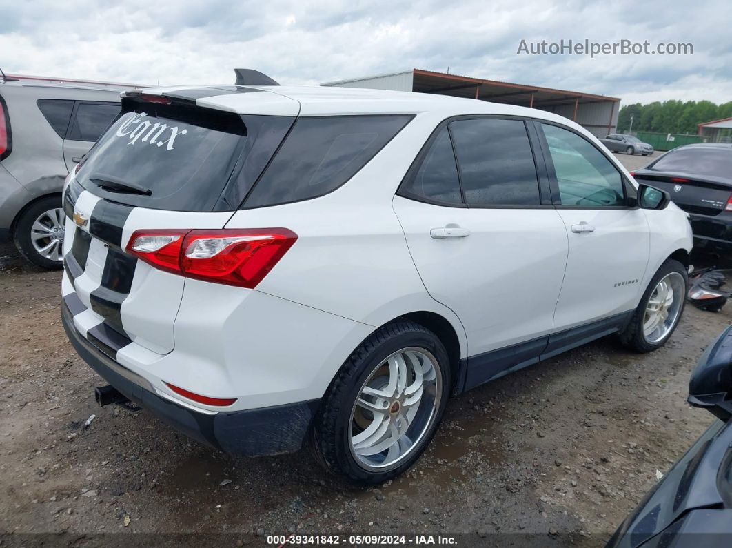 2018 Chevrolet Equinox Ls White vin: 2GNAXHEV2J6193769