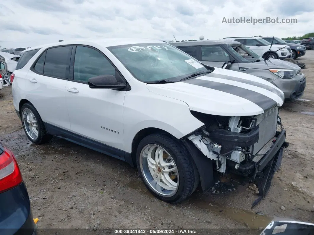 2018 Chevrolet Equinox Ls White vin: 2GNAXHEV2J6193769