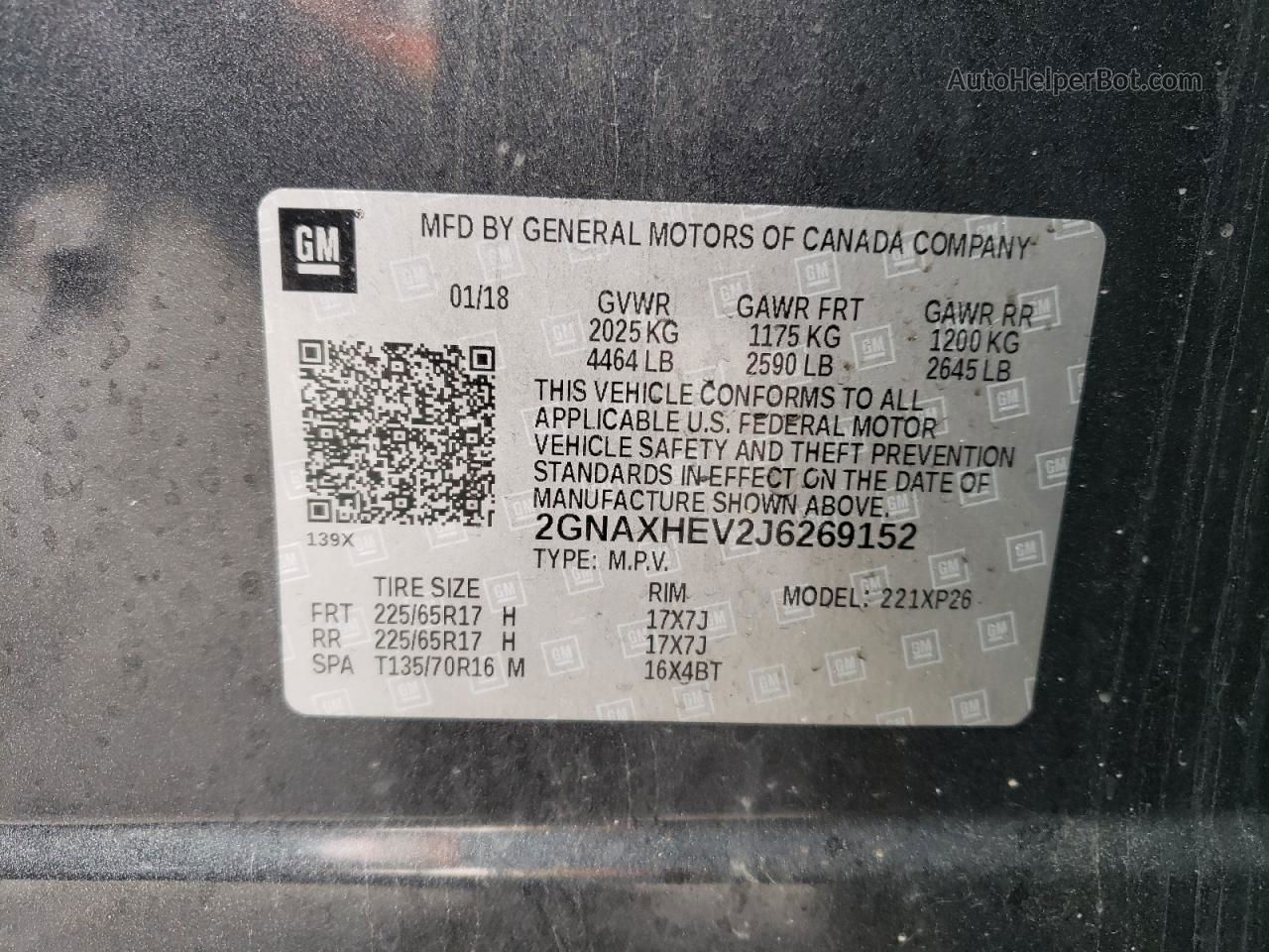 2018 Chevrolet Equinox Ls Gray vin: 2GNAXHEV2J6269152