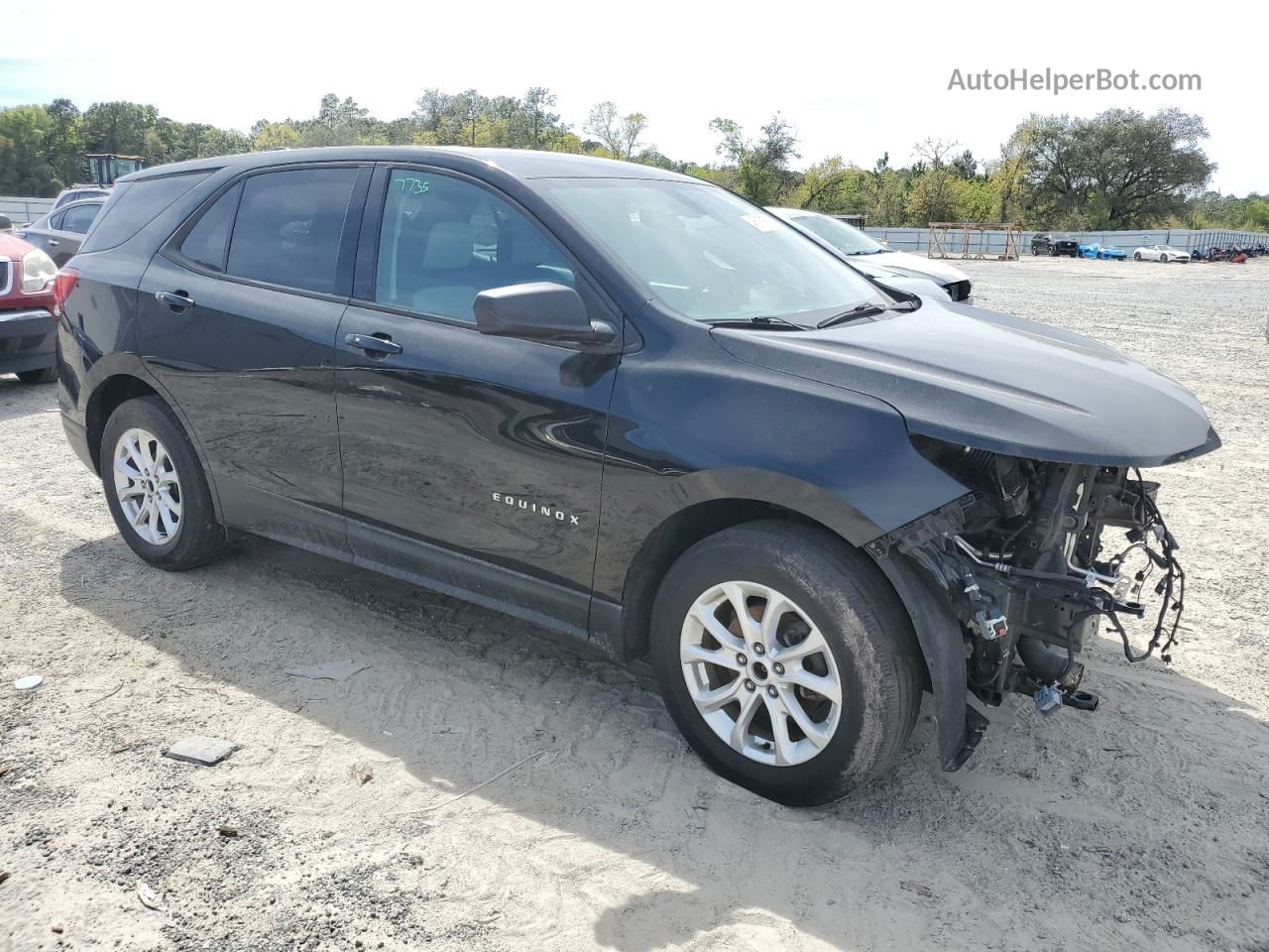 2019 Chevrolet Equinox Ls Black vin: 2GNAXHEV2K6222110