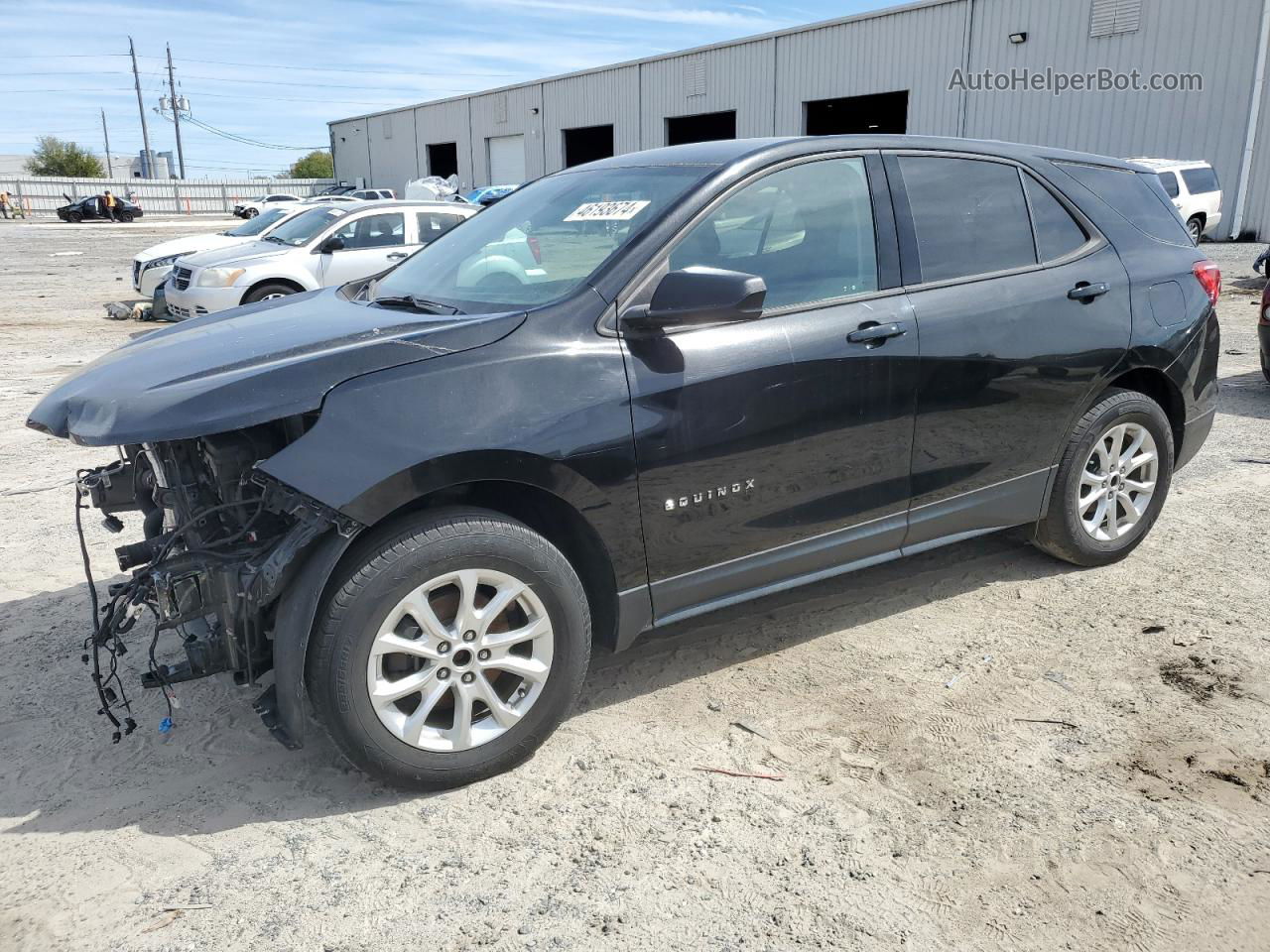 2019 Chevrolet Equinox Ls Black vin: 2GNAXHEV2K6222110