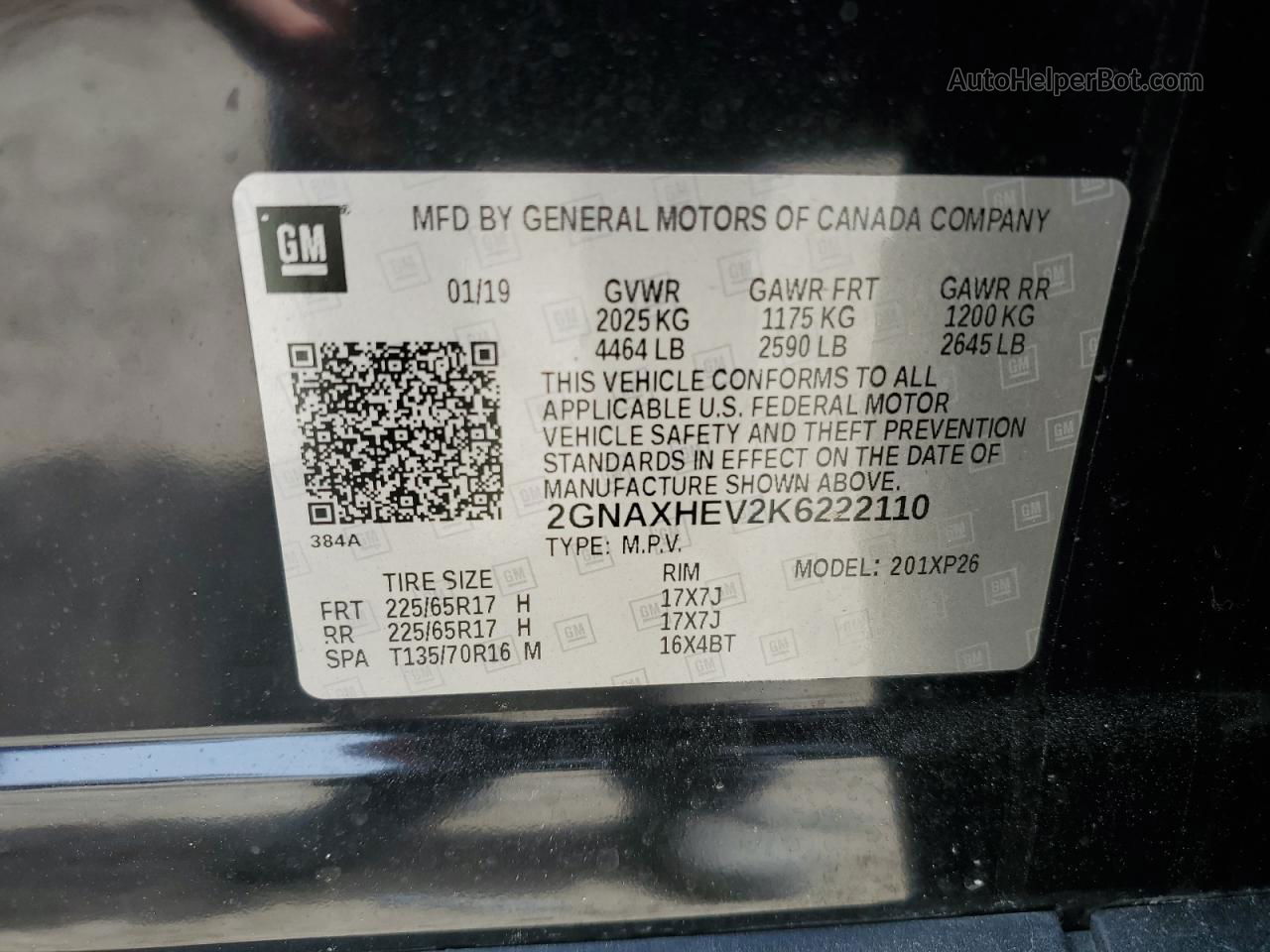 2019 Chevrolet Equinox Ls Black vin: 2GNAXHEV2K6222110