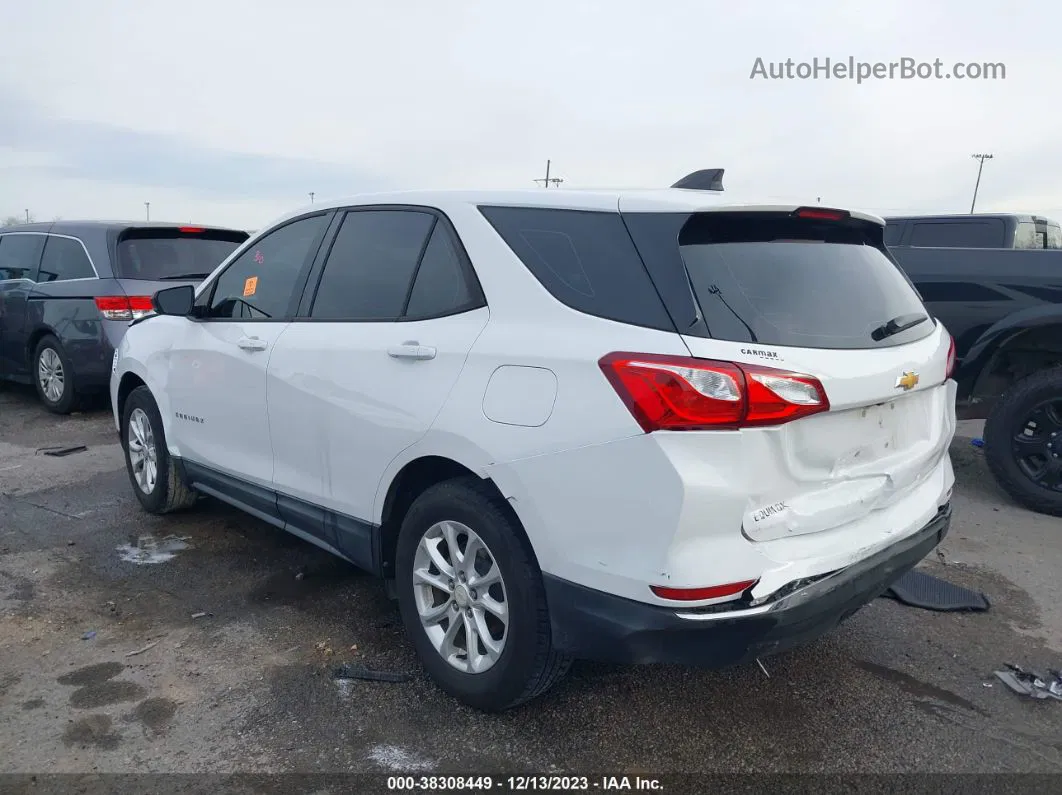 2018 Chevrolet Equinox Ls White vin: 2GNAXHEV3J6214788