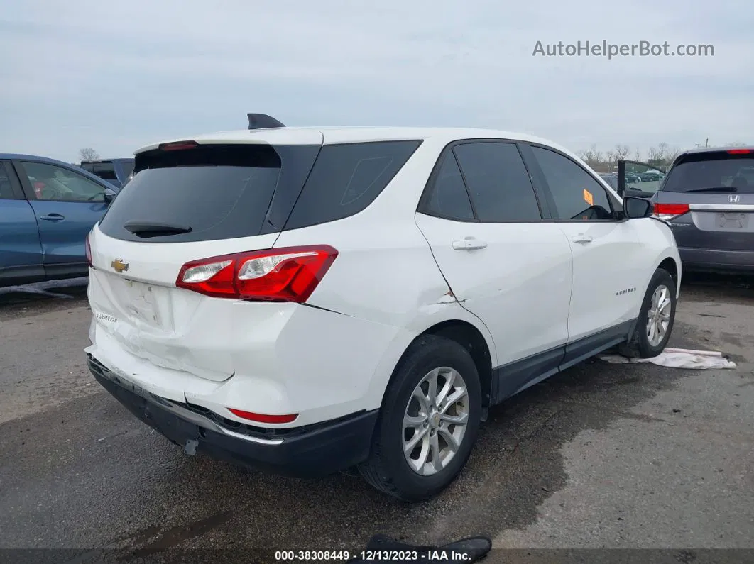 2018 Chevrolet Equinox Ls White vin: 2GNAXHEV3J6214788