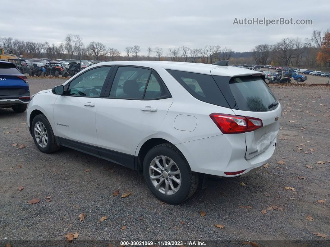 2018 Chevrolet Equinox Ls White vin: 2GNAXHEV3J6238945