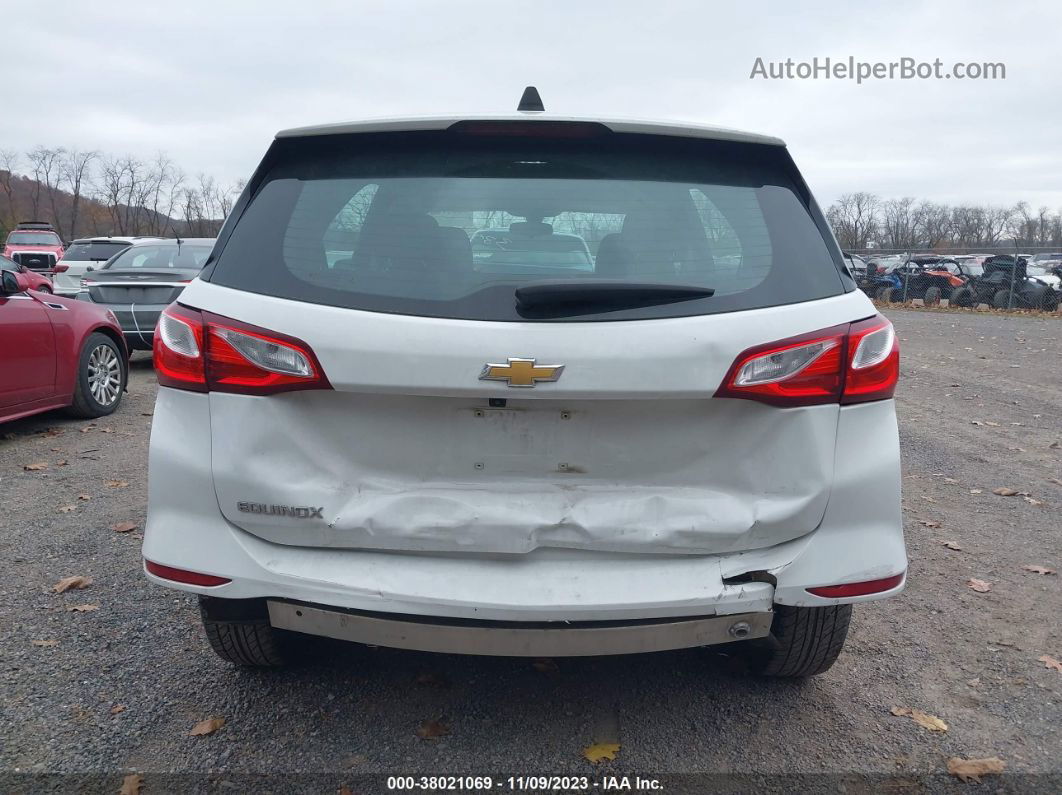 2018 Chevrolet Equinox Ls White vin: 2GNAXHEV3J6238945