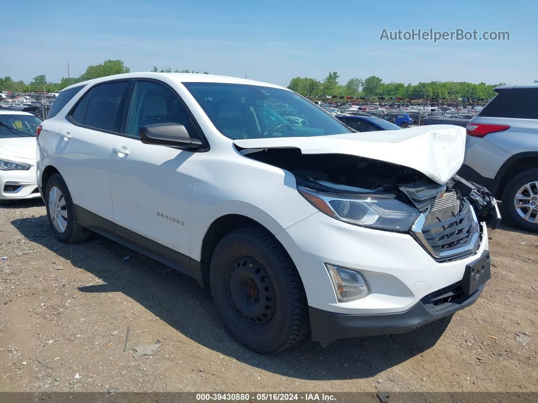 2019 Chevrolet Equinox Ls White vin: 2GNAXHEV4K6117990