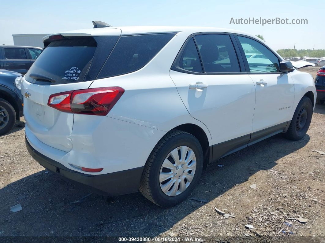 2019 Chevrolet Equinox Ls White vin: 2GNAXHEV4K6117990