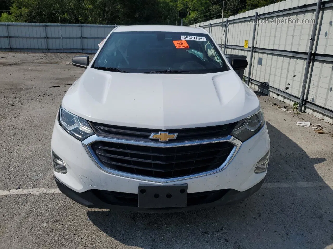 2019 Chevrolet Equinox Ls White vin: 2GNAXHEV4K6216308