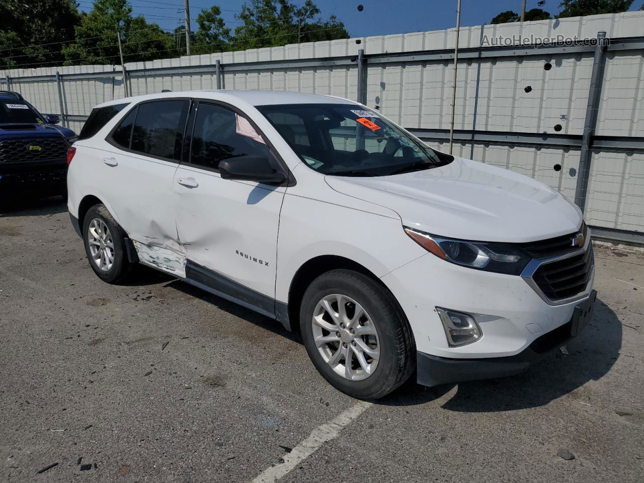 2019 Chevrolet Equinox Ls White vin: 2GNAXHEV4K6216308