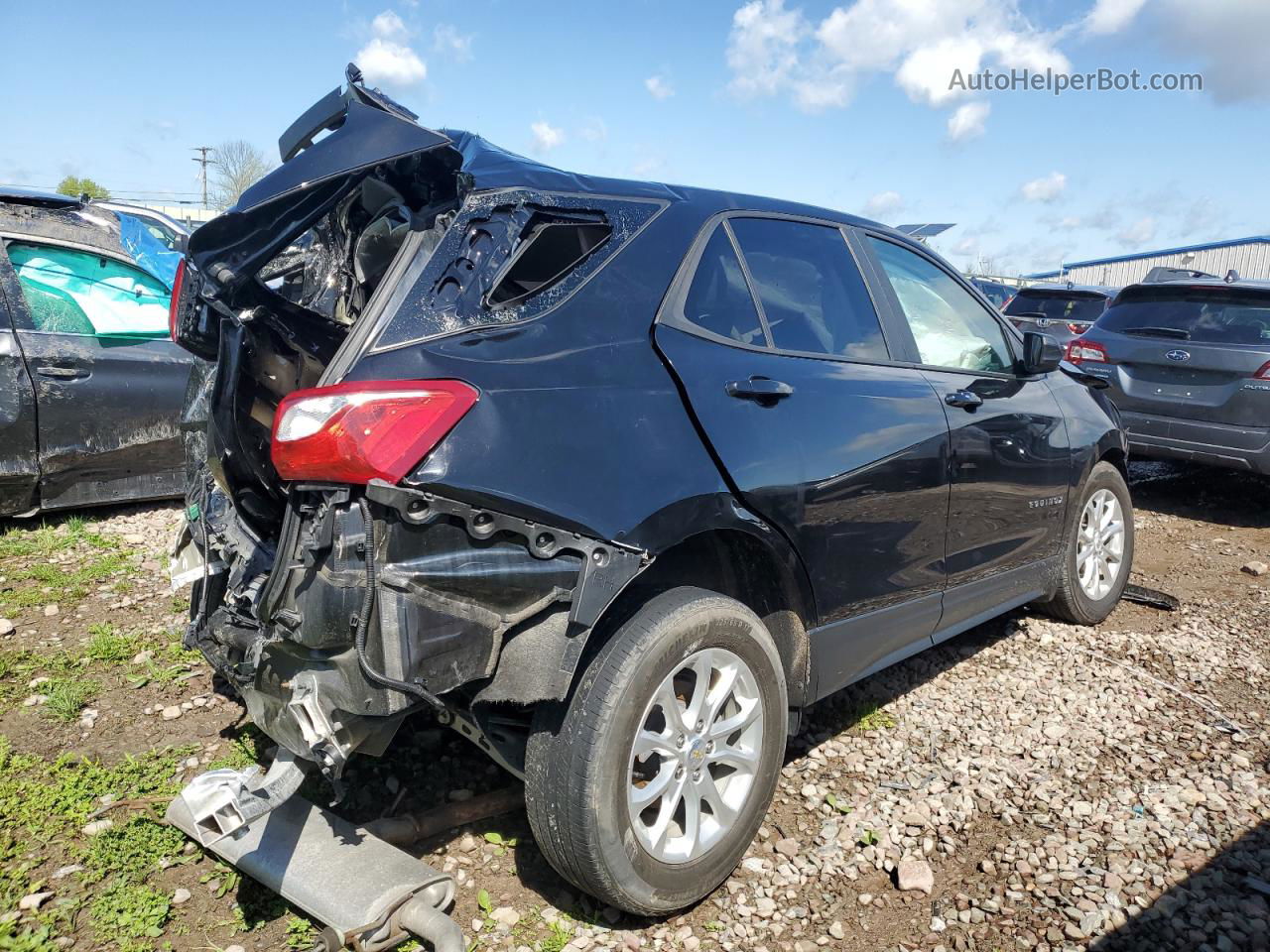 2020 Chevrolet Equinox Ls Black vin: 2GNAXHEV4L6244577