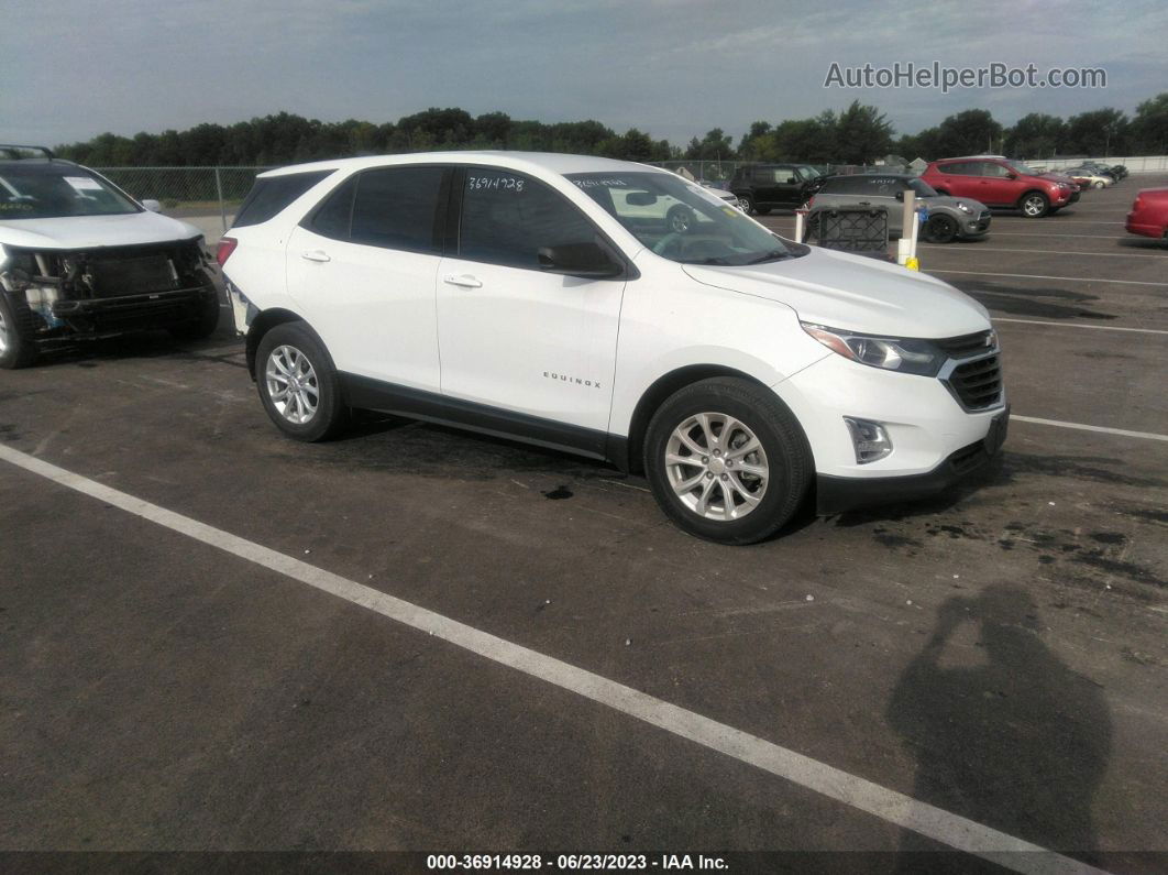 2018 Chevrolet Equinox Ls White vin: 2GNAXHEV5J6270215