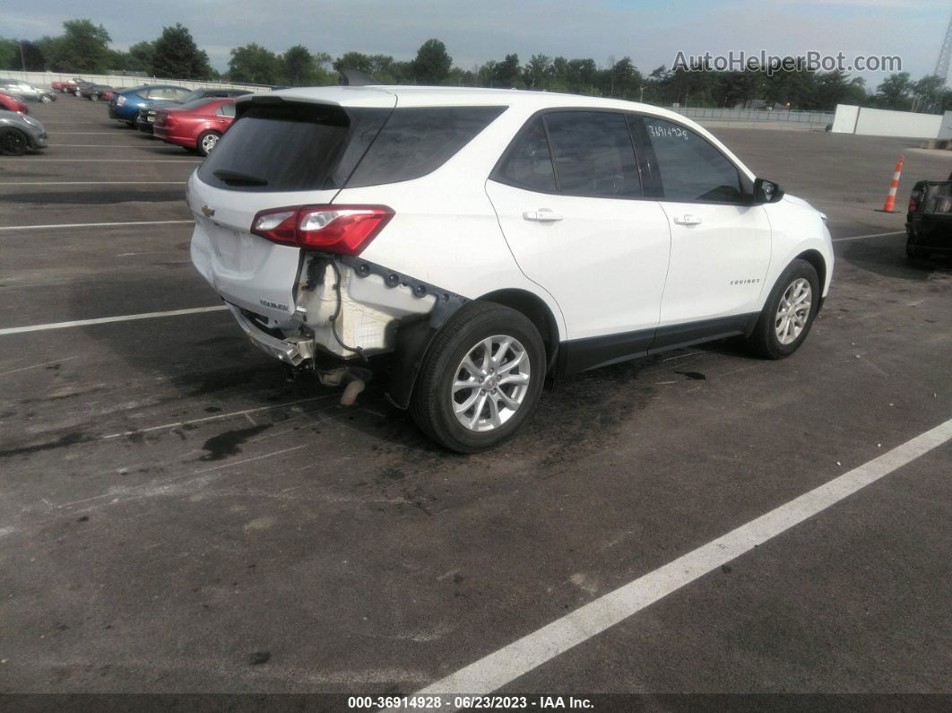 2018 Chevrolet Equinox Ls White vin: 2GNAXHEV5J6270215