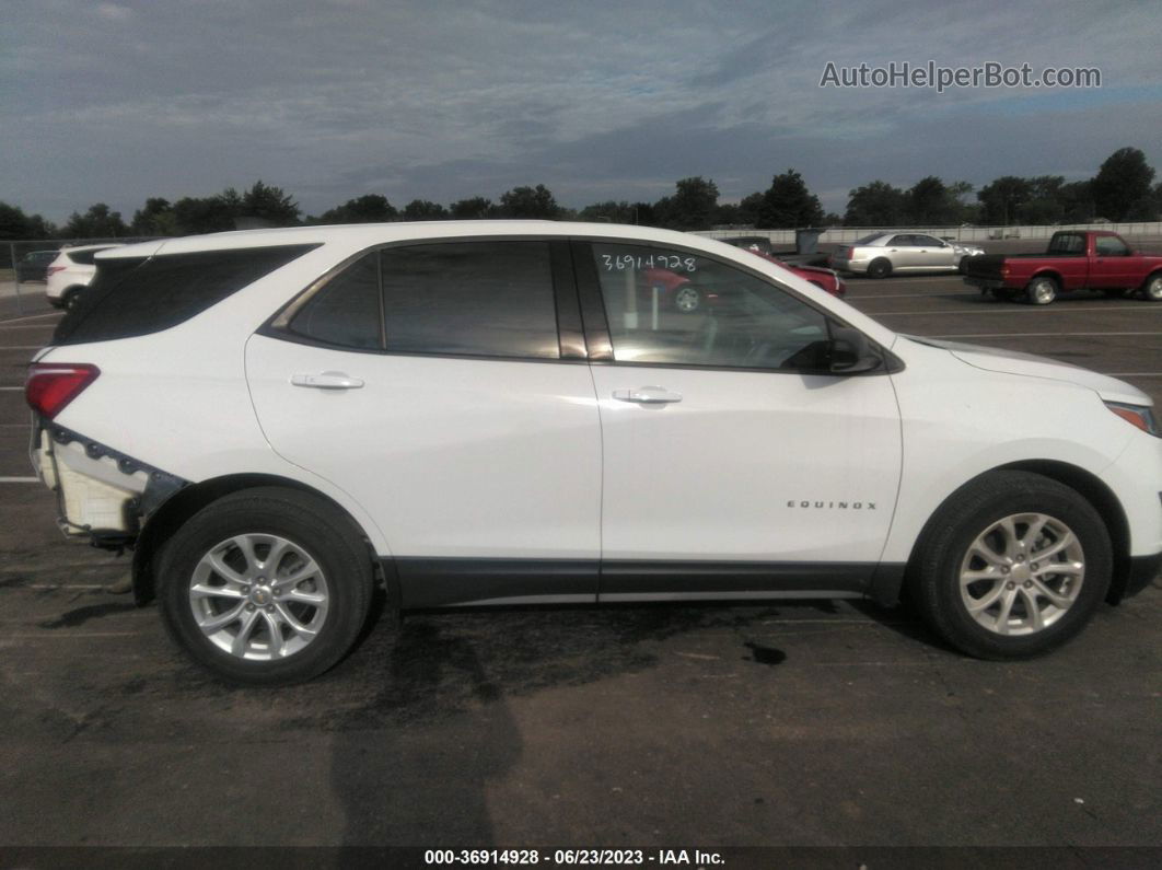 2018 Chevrolet Equinox Ls White vin: 2GNAXHEV5J6270215