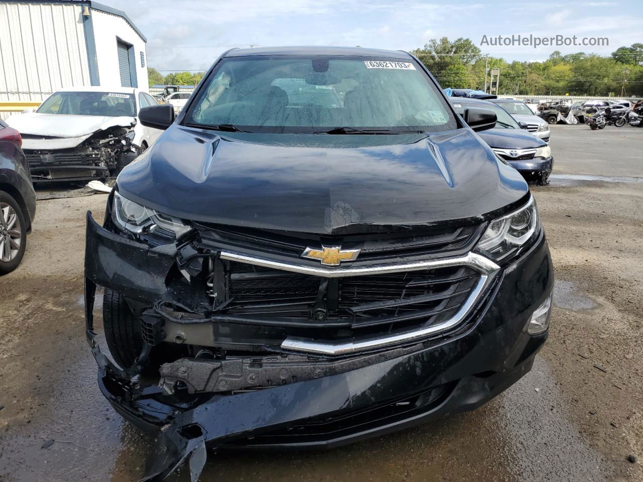 2018 Chevrolet Equinox Ls Black vin: 2GNAXHEV5J6328646