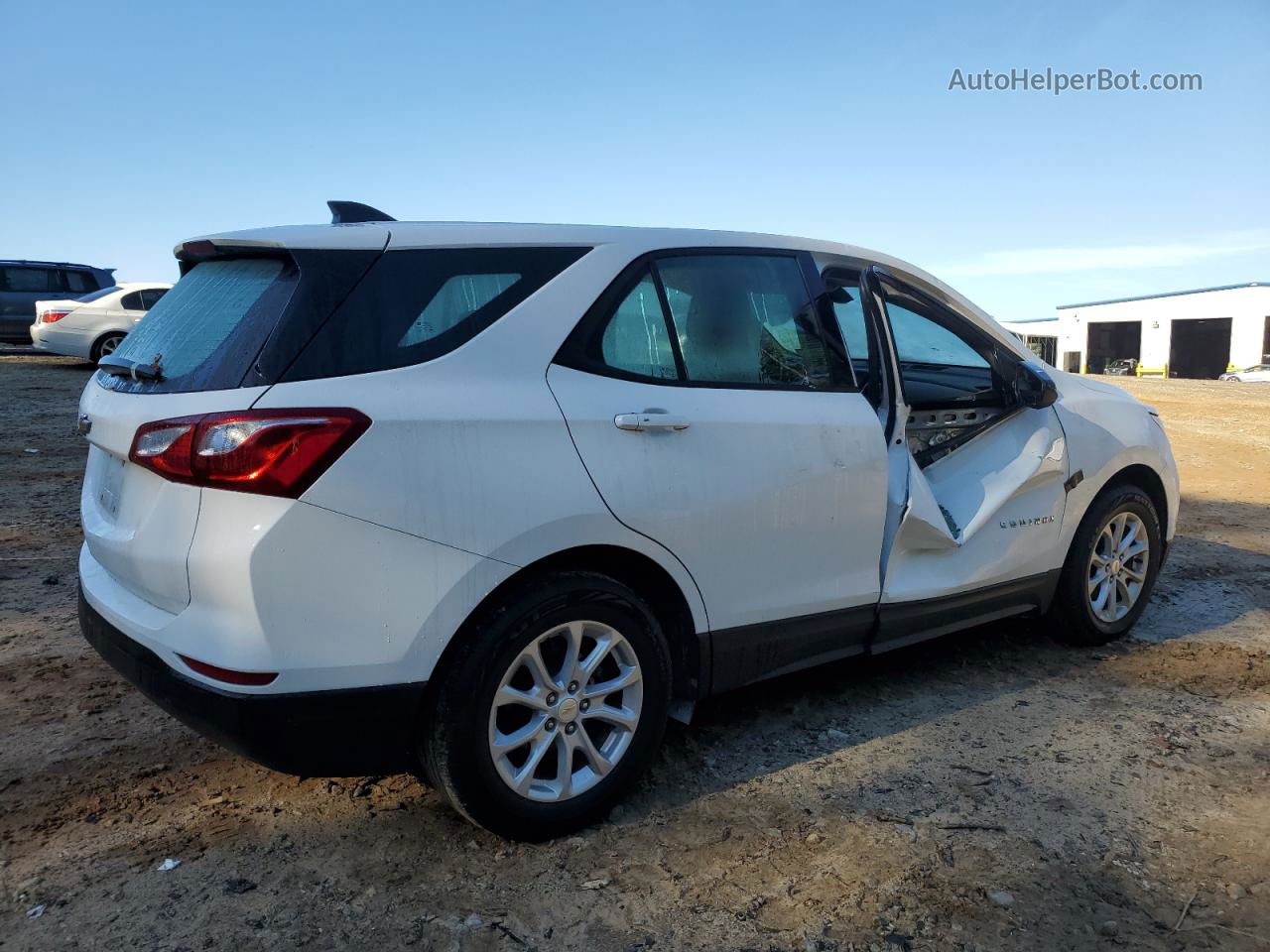 2019 Chevrolet Equinox Ls White vin: 2GNAXHEV5K6142610