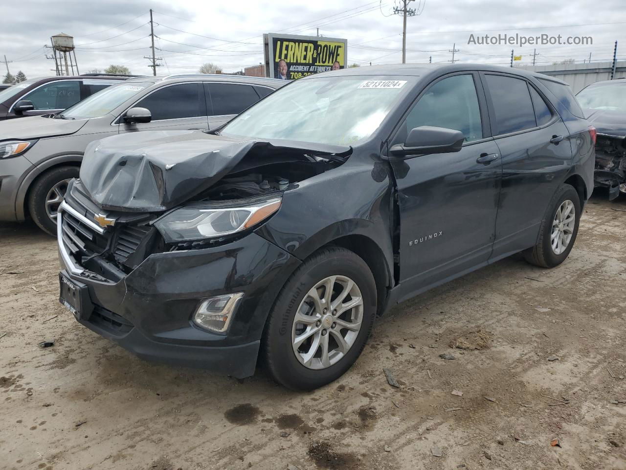 2020 Chevrolet Equinox Ls Black vin: 2GNAXHEV5L6147761