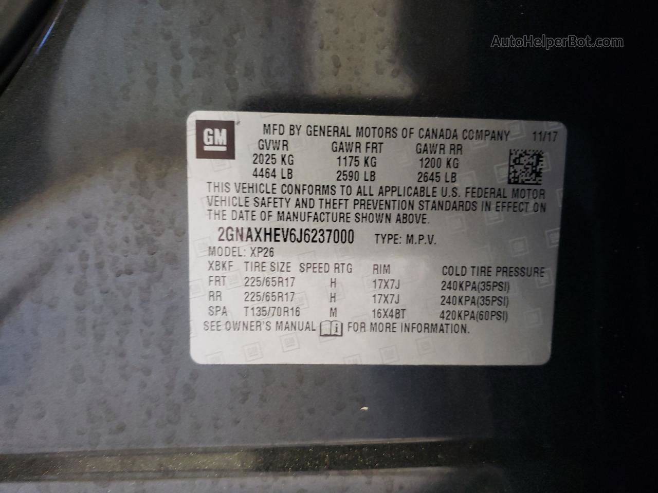 2018 Chevrolet Equinox Ls Черный vin: 2GNAXHEV6J6237000