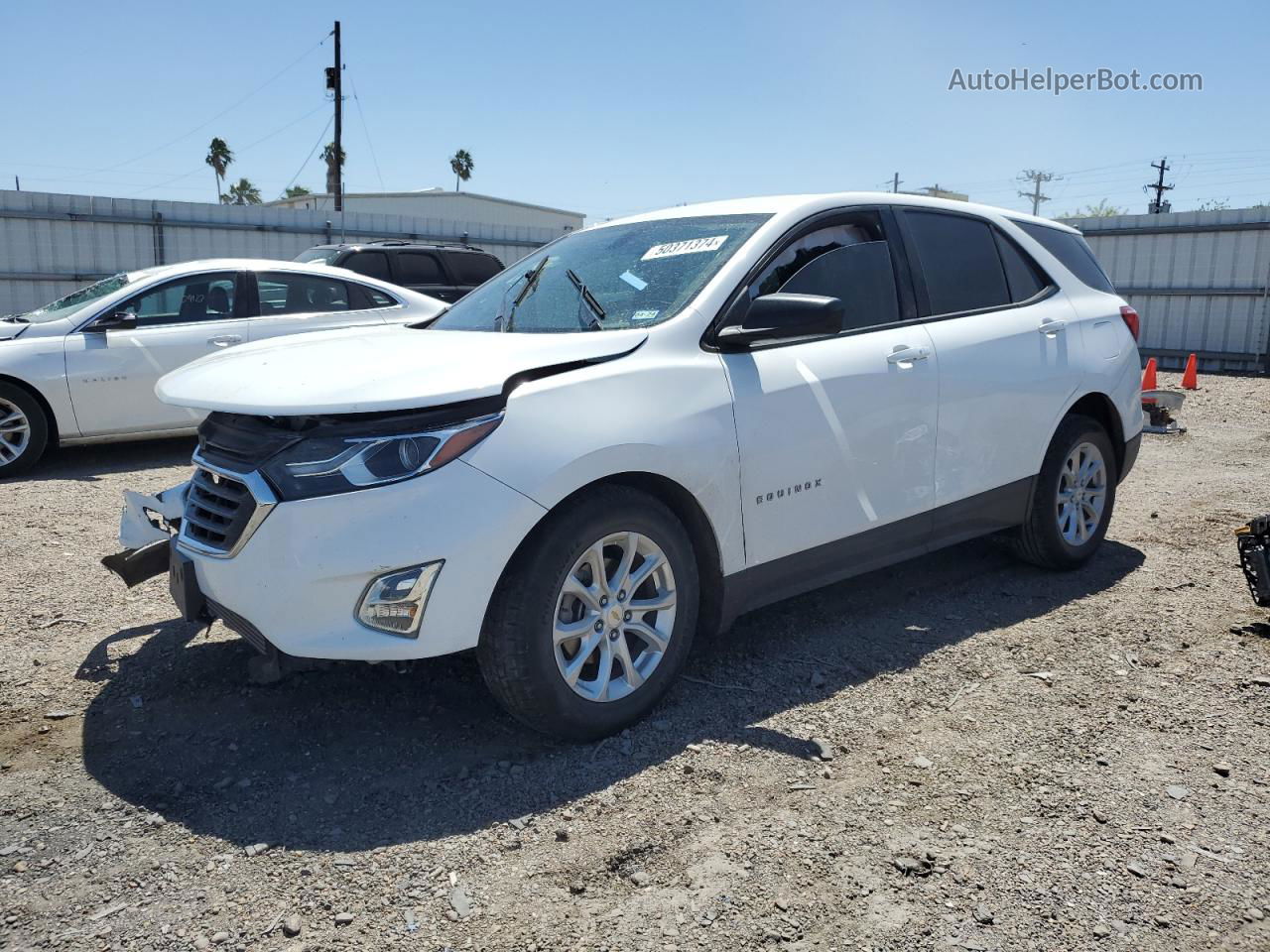 2018 Chevrolet Equinox Ls White vin: 2GNAXHEV6J6322824
