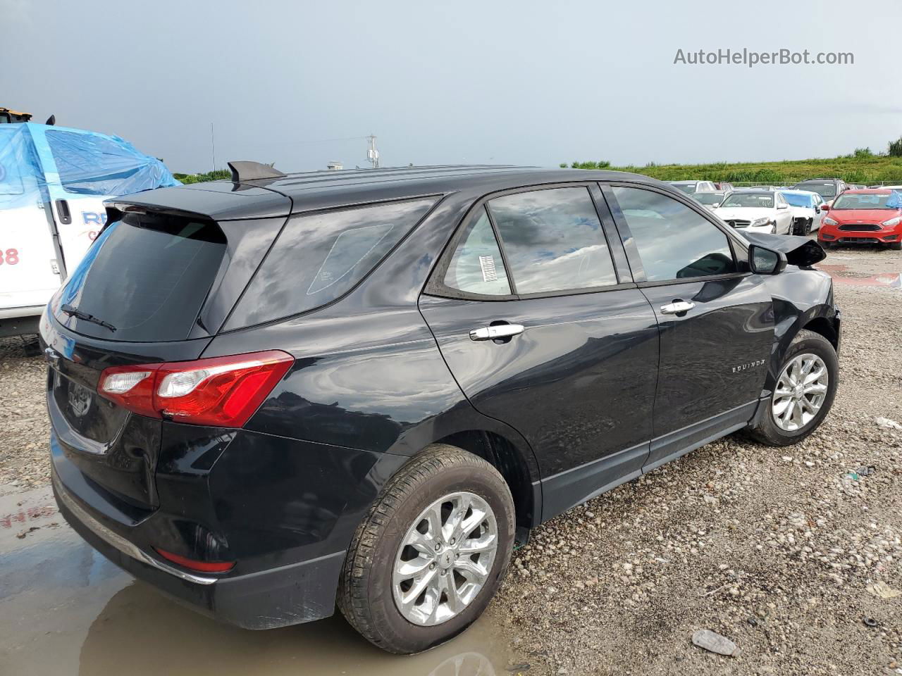 2018 Chevrolet Equinox Ls Black vin: 2GNAXHEV6J6326372